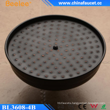 Orb Black Round Shower Mist Fall Shower Head in Wall